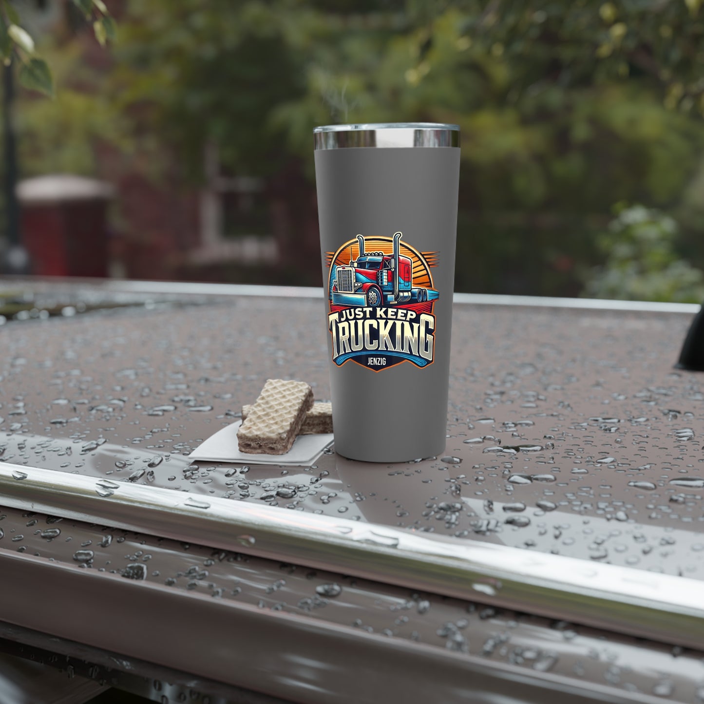 KEEP TRUCKING TUMBLER